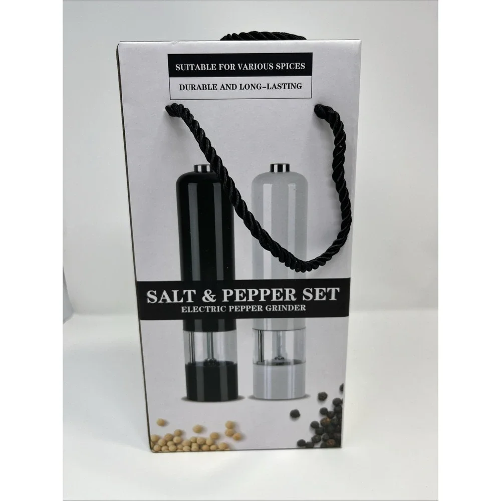 Electric Salt and Pepper Grinder Set or Spice Grinder Battery‎ Button Operated